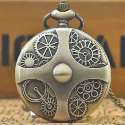 Retro Charm Neutral Fashion Arabic Digital Quartz Steampunk Pocket Watch Women's and Men's Necklace Pendant Gift