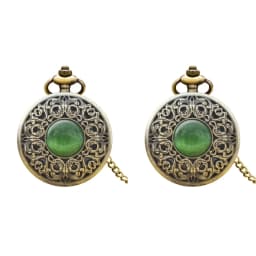 Retro Charm Neutral Fashion Hollow Arabic Digital Quartz Steampunk Pocket Watch Men's and Women's Necklace Pendant Gift