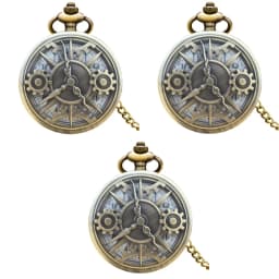 Retro Charm Neutral Fashion Hollow Carving Quartz Steampunk Pocket Watch Women's and Men's Necklace Pendant Gift