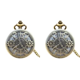 Retro Charm Neutral Fashion Hollow Carving Quartz Steampunk Pocket Watch Women's and Men's Necklace Pendant Gift