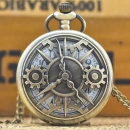 Retro Charm Neutral Fashion Hollow Carving Quartz Steampunk Pocket Watch Women's and Men's Necklace Pendant Gift