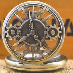 Retro Charm Neutral Fashion Hollow Carving Quartz Steampunk Pocket Watch Women's and Men's Necklace Pendant Gift