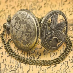 Retro Charm Neutral Fashion Hollow Eagle Carving Quartz Pocket Watch Steampunk Men's and Women's Necklace Pendant Gift