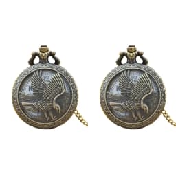 Retro Charm Neutral Fashion Hollow Eagle Carving Quartz Pocket Watch Steampunk Men's and Women's Necklace Pendant Gift