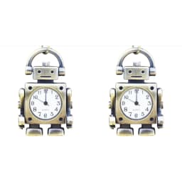 Retro Charm Neutral Fashion Robot Appearance Quartz Steampunk Pocket Watch Men's and Women's Necklace Pendant Gift