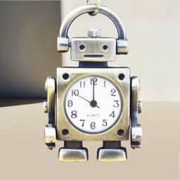 Retro Charm Neutral Fashion Robot Appearance Quartz Steampunk Pocket Watch Men's and Women's Necklace Pendant Gift