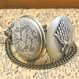Retro Charm Neutral Fashion Wolf Head Carving Quartz Pocket Watch Steampunk Men's and Women's Necklace Pendant Gift