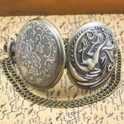 Retro Charm Neutral Fashion Three Headed Dragon Carving Quartz Steampunk Pocket Watch Men's And Women's Necklace Pendant Gift