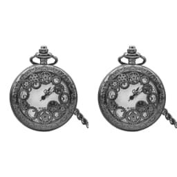 Retro Charm Neutral Fashion Hollow Gear Carving Quartz Steampunk Pocket Watch Men's and Women's Necklace Pendant Gift