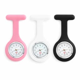 Silicone Nurse Fob Watch, Clip‑on Brooch Quartz Pocket Watch, Medical Hanging Watch for Doctor Nurse Work Uniform Accessories
