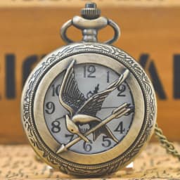 Retro Charm Neutral Fashion Hollow Bird Carving Quartz Steampunk Pocket Watch Men's and Women's Necklace Pendant Gift