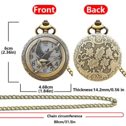 Retro Charm Neutral Fashion Hollow Bird Carving Quartz Steampunk Pocket Watch Men's and Women's Necklace Pendant Gift