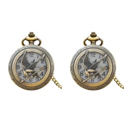 Retro Charm Neutral Fashion Hollow Bird Carving Quartz Steampunk Pocket Watch Men's and Women's Necklace Pendant Gift