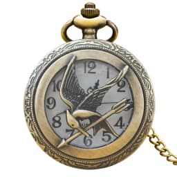 Retro Charm Neutral Fashion Hollow Bird Carving Quartz Steampunk Pocket Watch Men's and Women's Necklace Pendant Gift