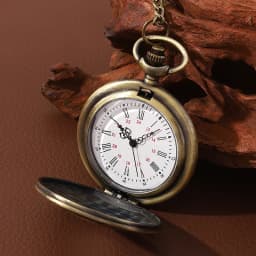 2026 Vintage Bronze Romantic English Vintage Classic Pattern Pocket Watch Roman Numerals Antique Pocket Watch Father's Day Gift