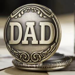 Retro Charm Neutral Fashion Hollow Dad Carving Quartz Steampunk Pocket Watch Necklace Pendant Gift for Father