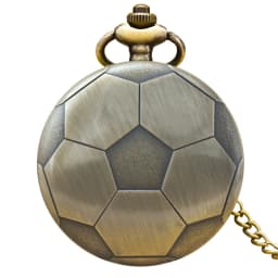 Retro Charm Neutral Fashion Football Carving Quartz Pocket Watch Steampunk Men's and Women's Necklace Pendant Gift