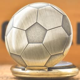 Retro Charm Neutral Fashion Football Carving Quartz Pocket Watch Steampunk Men's and Women's Necklace Pendant Gift