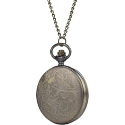 Antique Bronze Hollow Pocket Watch, Steampunk Quartz Analog Watch, Vintage Pendant Watch, Classic Retro Pocket Watch with Chain