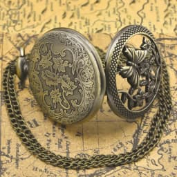 Vintage Bronze Steampunk Butterfly Cutout Engraving Quartz Pocket Watch Necklace Pendant Clock Chain Men Women Chain Gift