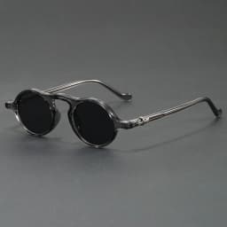 Vintage Round Sunglasses for Women Men Ultra-Light Oval Mini-Framed Fashion Sunglasses for Driving High Quality Travel Eyewear