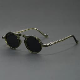 Vintage Round Sunglasses for Women Men Ultra-Light Oval Mini-Framed Fashion Sunglasses for Driving High Quality Travel Eyewear