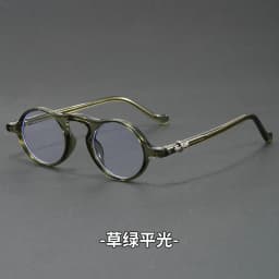Vintage Round Sunglasses for Women Men Ultra-Light Oval Mini-Framed Fashion Sunglasses for Driving High Quality Travel Eyewear