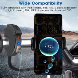 48W Motorcycle Fast Charger QC3.0 18W PD 30W Handlebar Charging Bracket Waterproof Bike Phone Charger 12/24V Socket Adapter