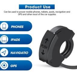 48W Motorcycle Fast Charger QC3.0 18W PD 30W Handlebar Charging Bracket Waterproof Bike Phone Charger 12/24V Socket Adapter