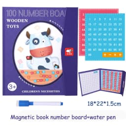 1-100 Montessori Magnetic Number Book Math Toy Count Board Games Arithmetic Learning Teaching Aid Early Educational Toy For Kids