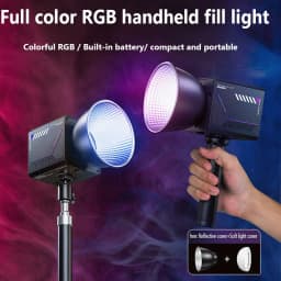 RGB Video Light Portable LED Photography Studio Light with 10000mAh Rechargeable for Vlog Streaming Live Photo Fill Lamp