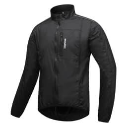 WOSAWE Men Windproof Waterproof Reflective Cycling Jacket MTB Bicycle Long Sleeve Windbreaker Sleeveless Vest Bike Coat Jersey
