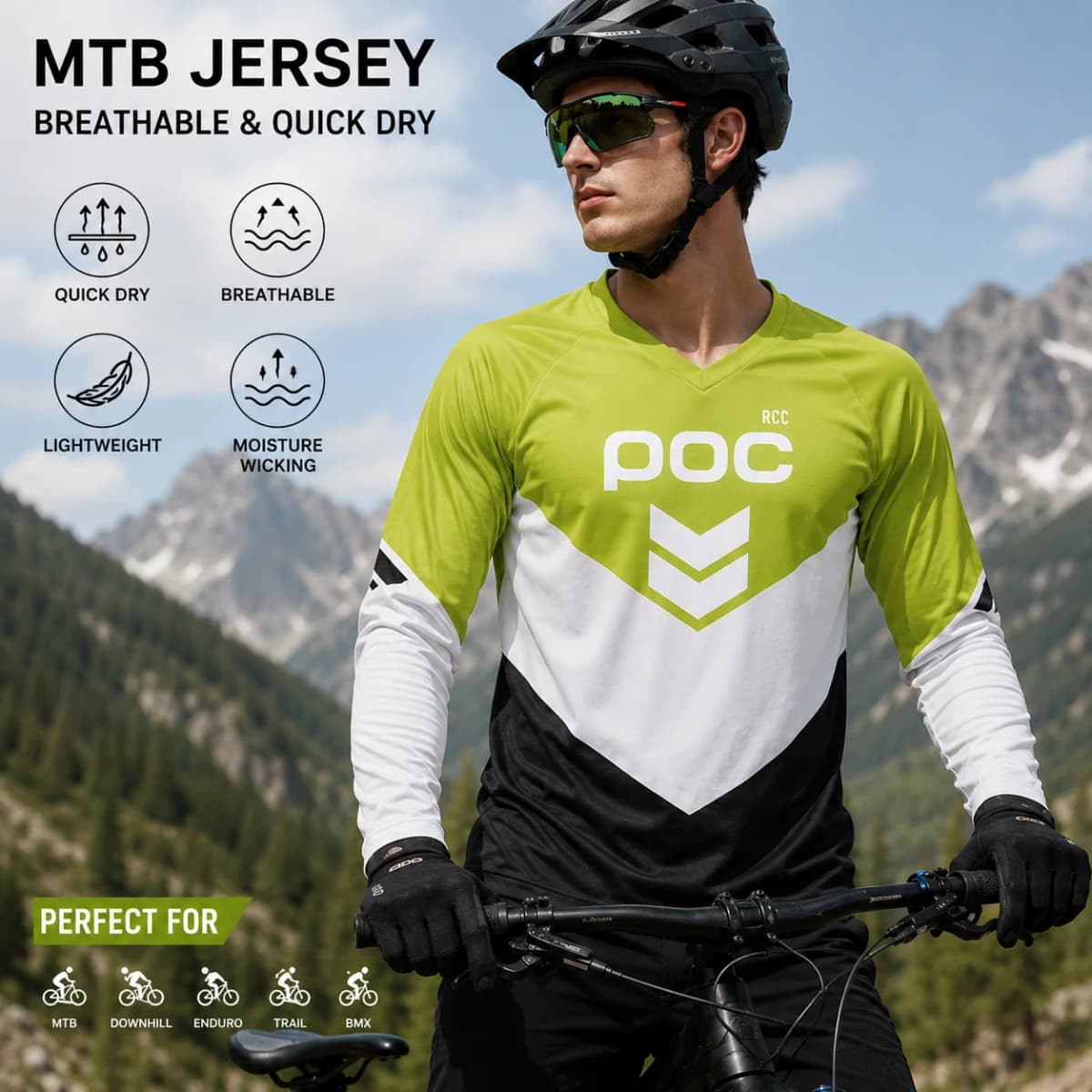 2026 POC Men Cycling Jersey MTB Downhill T-shirt Racing Sport Bicycle Shirt Ropa Ciclismo Team Bike Jersey Cycling