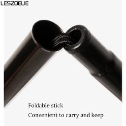 Adjustable Folding Walking Stick 87cm-97cm White Resin Handle Black Aluminum Alloy Canes Men And Women Lightweight Walking Stick