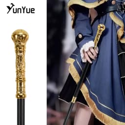 Elegant Golden Round Handle Fashion Walking Stick Cosplay Gentlemen Vintage Handmade Walking Cane Lady Detachable Walking Canes