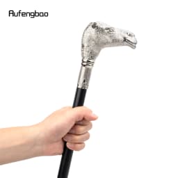 Silver Camel Head Walking Cane Fashion Walking Stick Gentleman Luxury Crosier Knob Walking Stick 93cm