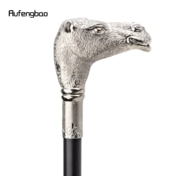 Silver Camel Head Walking Cane Fashion Walking Stick Gentleman Luxury Crosier Knob Walking Stick 93cm