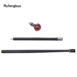 Red Glass Ball Steampunk Cane Fashion Decorative Stick Gentleman Luxury Crosier Knob Walking Stick 93cm