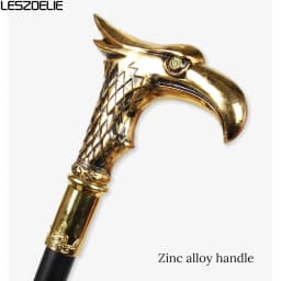 Gold & Black Eagle-Head Men's Luxury Walking Stick Women Fashion Elegant Decorative Canes Vintage Party Accessory for Gentlemen