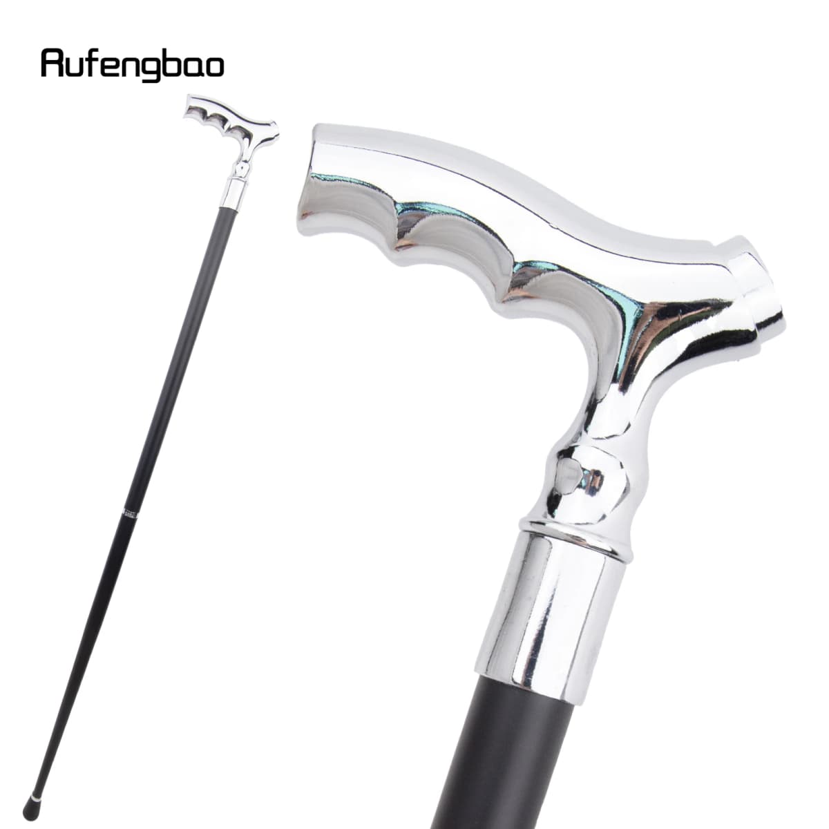 White T Wave Shape Walking Cane Fashion Decorative Walking Stick Gentleman Elegant Cosplay Cane Knob Crosier 93cm