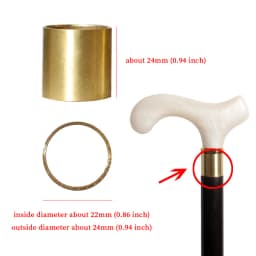 22 Styles Accessories Of Fashionable Canes Rubber Tips And Copper Screws Gold Stainless Steel Accessories For DIY Walking Sticks