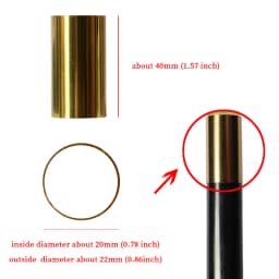 22 Styles Accessories Of Fashionable Canes Rubber Tips And Copper Screws Gold Stainless Steel Accessories For DIY Walking Sticks