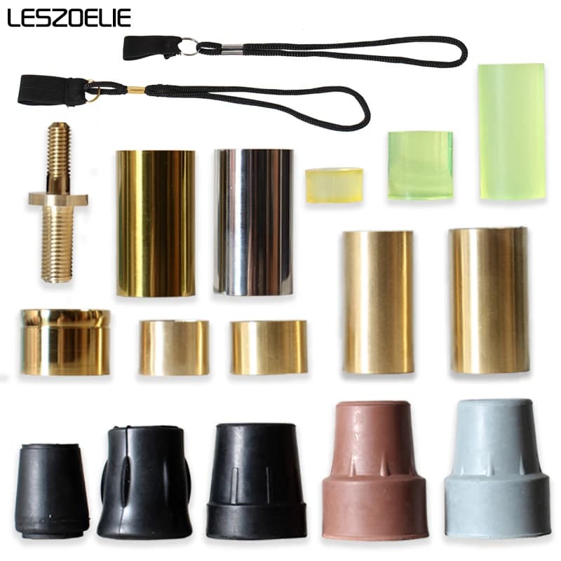 22 Styles Accessories Of Fashionable Canes Rubber Tips And Copper Screws Gold Stainless Steel Accessories For DIY Walking Sticks