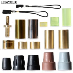 22 Styles Accessories Of Fashionable Canes Rubber Tips And Copper Screws Gold Stainless Steel Accessories For DIY Walking Sticks