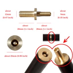 22 Styles Accessories Of Fashionable Canes Rubber Tips And Copper Screws Gold Stainless Steel Accessories For DIY Walking Sticks