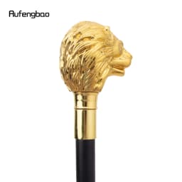 Golden Lion Head Handle Fashion Walking Stick for Party Decorative Walking Cane Elegant Crosier Knob Walking Stick 91cm