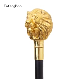 Golden Lion Head Handle Fashion Walking Stick for Party Decorative Walking Cane Elegant Crosier Knob Walking Stick 91cm