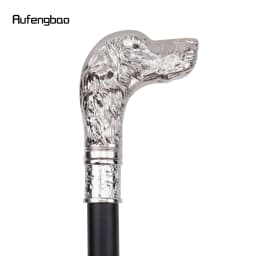 White Loyal Dog Head Walking Cane Fashion Decorative Walking Stick Gentleman Elegant Cosplay Cane Knob Crosier 93cm