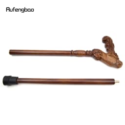 Brown Owl Eagle Wooden Fashion Stick Decorative Vampire Party Wood Cane Mace Wand Crosier 94cm Performance Stage Cane