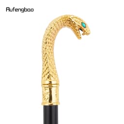 Golden Luxury Cobra Snake Handle Fashion Walking Stick Cane Elegant Crosier Knob Walking Stick 94cm Performance Stage Cane